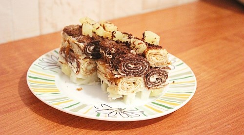 Блинный десерт с кремом из маскарпоне Блинный десерт с кремом из маскарпоне