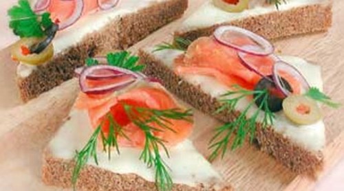 Холодные закуски: Открытые бутерброды Холодные закуски: Открытые бутерброды