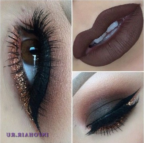 Коричневый макияж глаз: чувственный smoky eyes и золотые стрелки. Совершенно завораживающий лук! Коричневый макияж глаз: чувственный smoky eyes и золотые стрелки. Совершенно завораживающий лук!