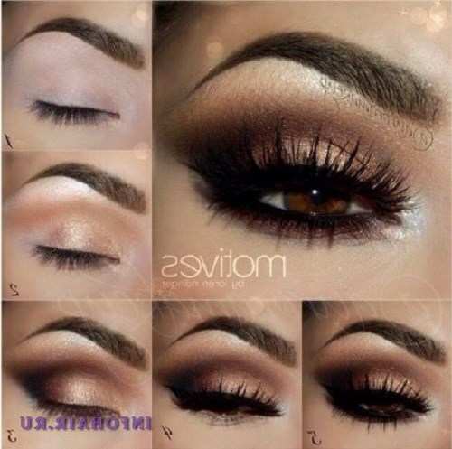 Коричневый макияж глаз: чувственный smoky eyes и золотые стрелки. Совершенно завораживающий лук! Коричневый макияж глаз: чувственный smoky eyes и золотые стрелки. Совершенно завораживающий лук!