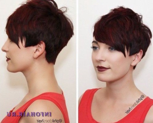 Короткие прически с челкой заправленной за ухо Короткие прически с челкой заправленной за ухо