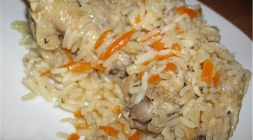 Куриные голени с рисом