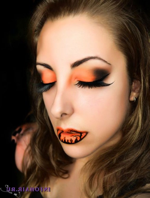 Макияж губ на Хэллоуин - темные, и в то же время стильные образы