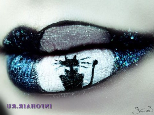 Макияж губ на Хэллоуин - темные, и в то же время стильные образы