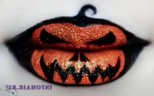 Макияж губ на Хэллоуин - темные, и в то же время стильные образы