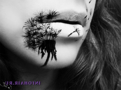 Макияж губ на Хэллоуин - темные, и в то же время стильные образы