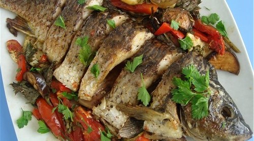 Рыбные блюда: Рыба запеченная