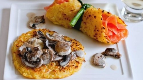 Рёшти с грибным рагу