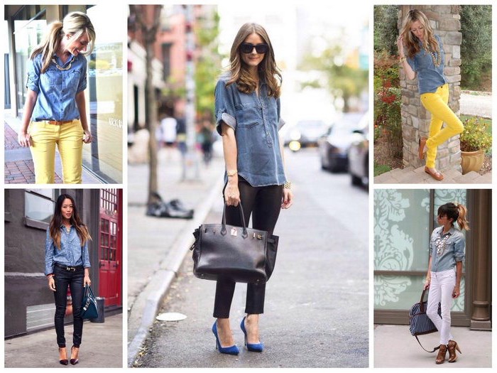 С чем носить джинсовую рубашку женщине, чтобы выглядеть стильно