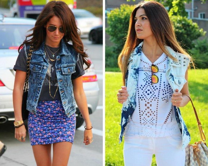 С чем носить джинсовую жилетку без рукавов? С чем носить джинсовую жилетку без рукавов?