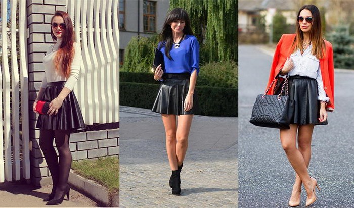 С чем носить кожаную юбку, чтобы выглядеть эффектно