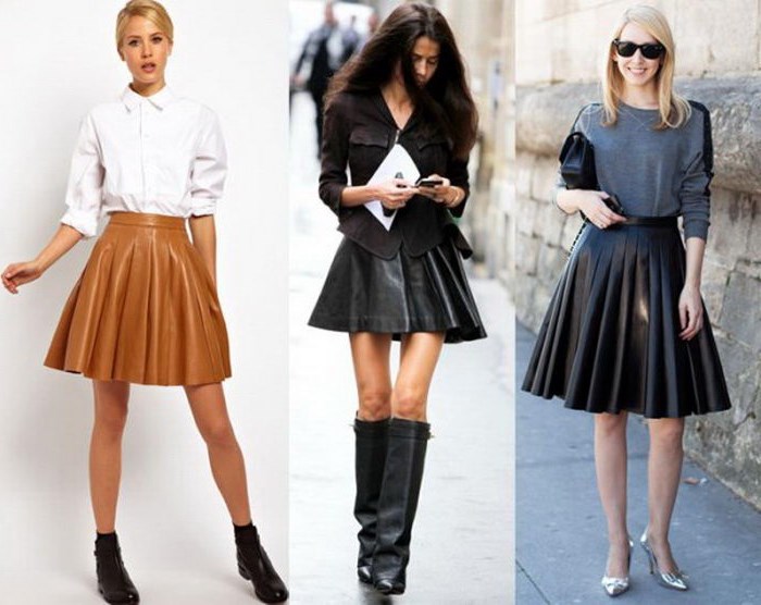С чем носить кожаную юбку, чтобы выглядеть эффектно