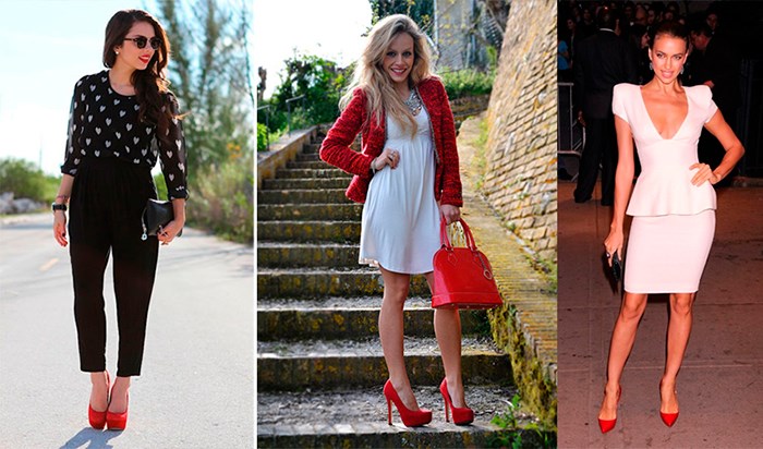 С чем носить красные туфли: яркие и смелые
