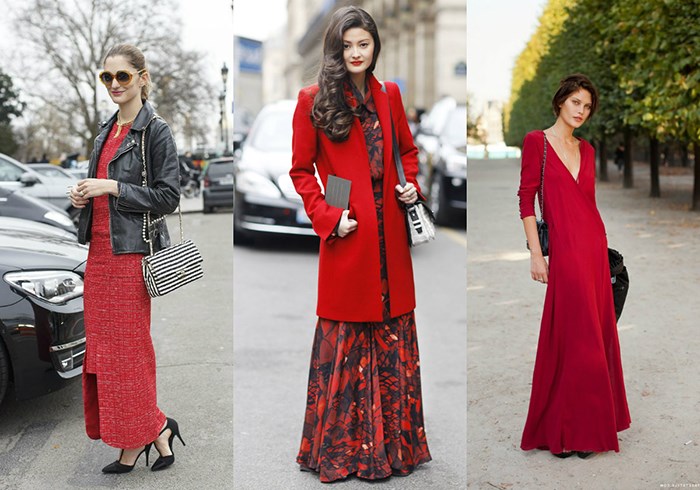 С чем носить красное платье: дерзкое и очень модное