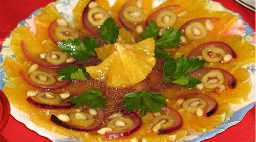 Салат «Апельсины по-мароккански»