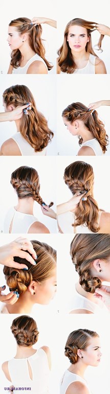 Сделать самому плетеную прическу на бок Сделать самому плетеную прическу на бок