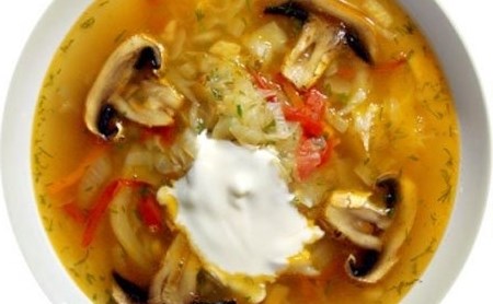 Щи с грибами