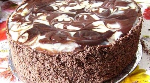 Торт-сметанник «Белый мрамор» Торт-сметанник «Белый мрамор»