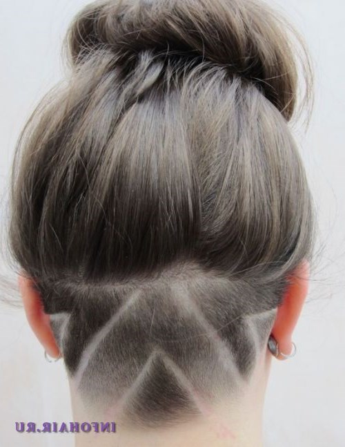Выбритые узоры на затылке. Идеи оригинальной внешности