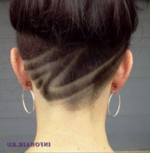 Выбритые узоры на затылке. Идеи оригинальной внешности