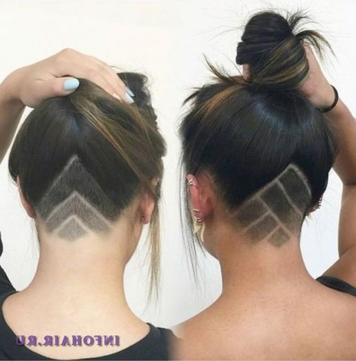 Выбритые узоры на затылке. Идеи оригинальной внешности