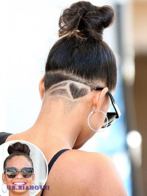 Выбритые узоры на затылке. Идеи оригинальной внешности