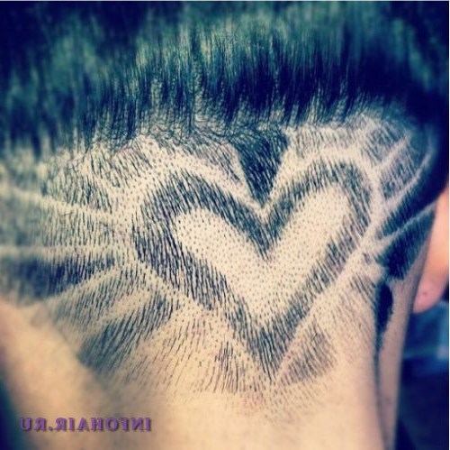 Выбритые узоры на затылке. Идеи оригинальной внешности